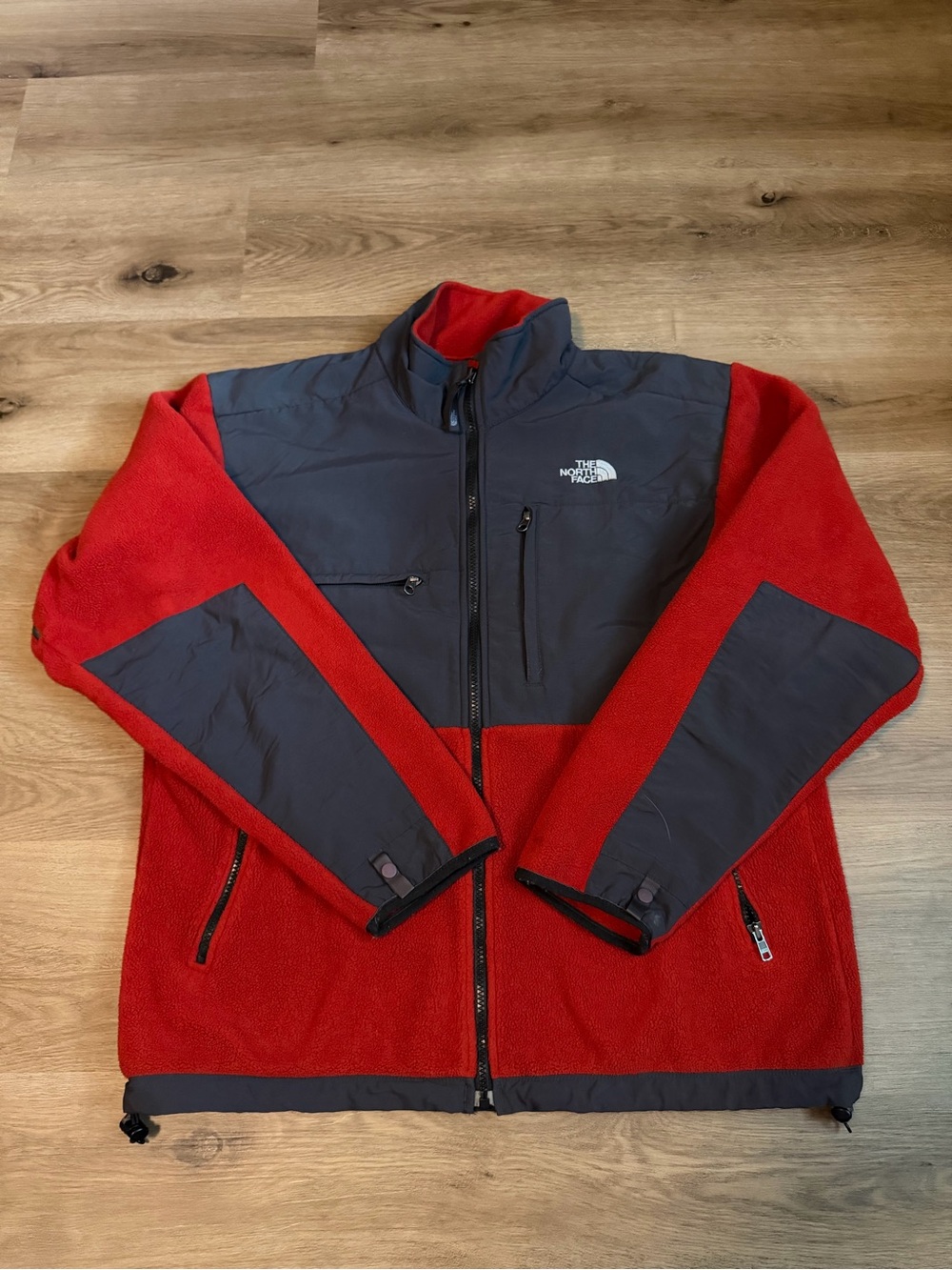 The North Face Red and Gray Performance Fleece Jacket